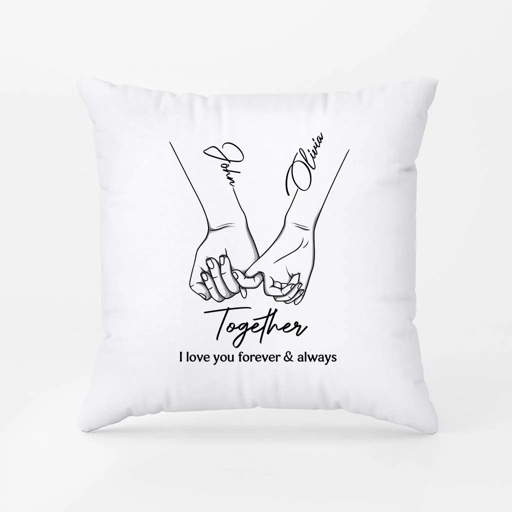 Together From Our First Kiss To Our Last Breath - Personalized Couples Pillow Gift