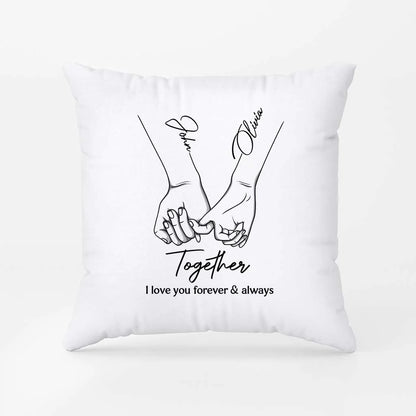 Together From Our First Kiss To Our Last Breath - Personalized Couples Pillow Gift