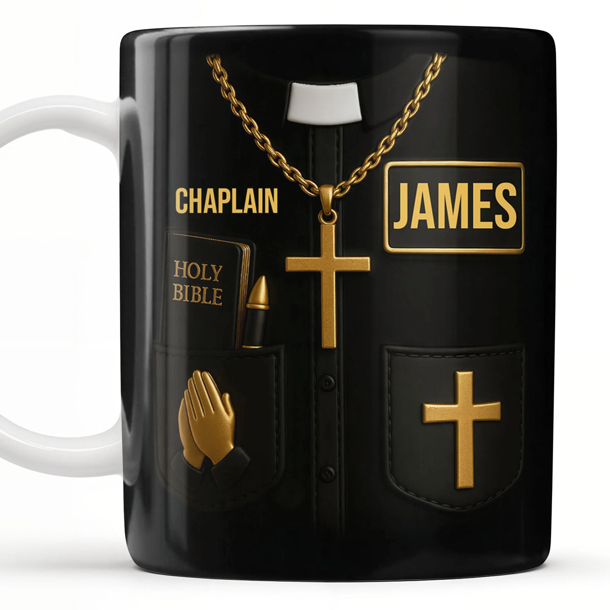 Faith & Dedication Clergy Uniform Personalized Mug - Custom Pastor Appreciation Gift