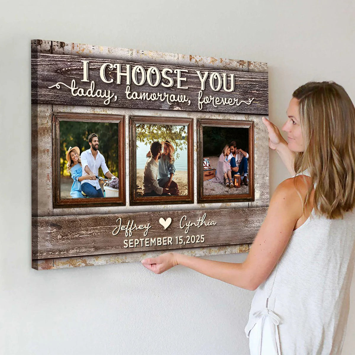 Custom Couple Photo Canvas personalization view for Couples