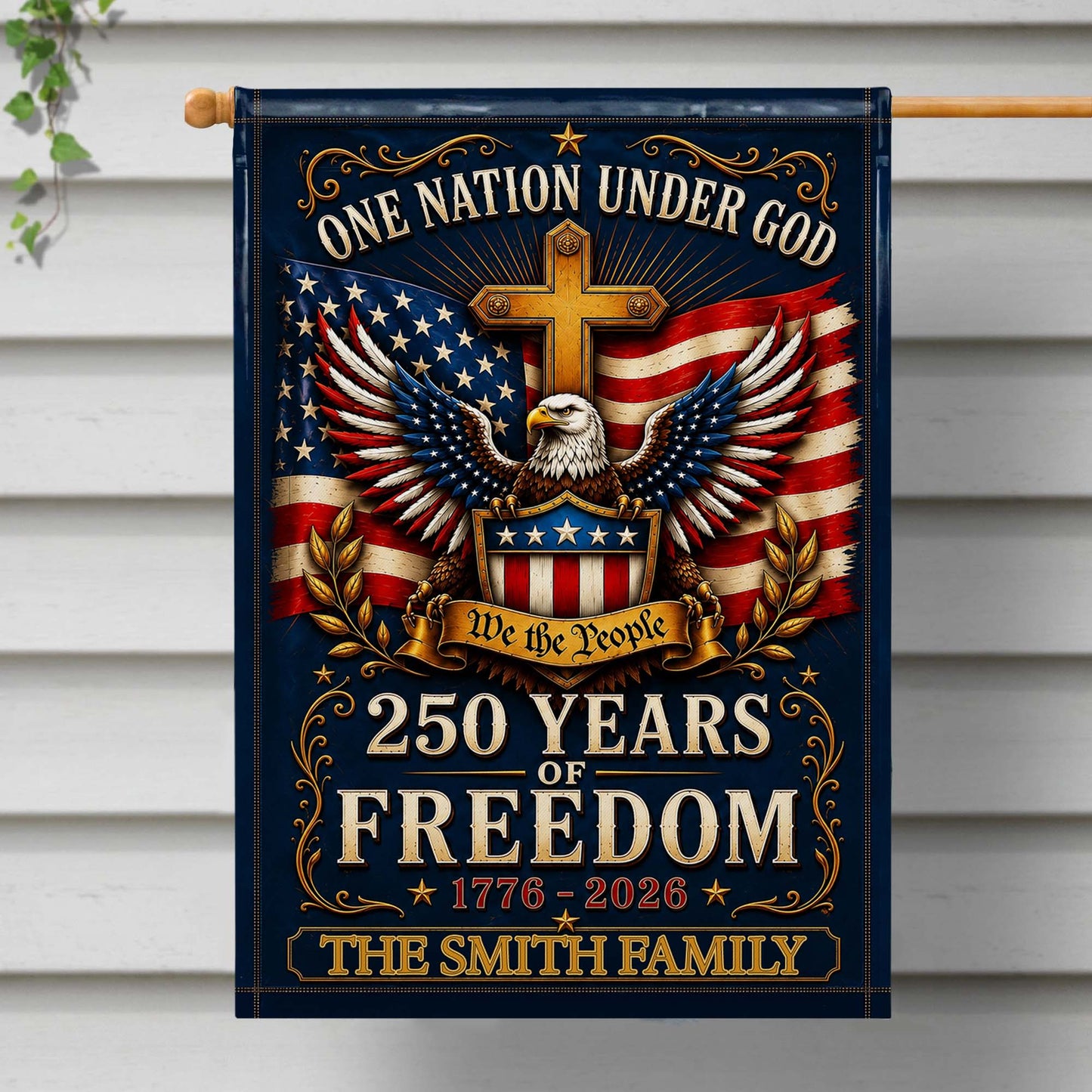 Custom 250 Years Of Freedom Flag for Family with personalized design details for meaningful gifting image 10