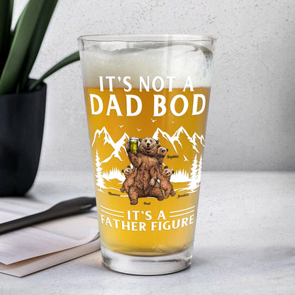 Mug material and size view - Custom Father Figure Beer Glass