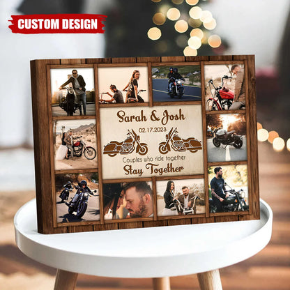 Canvas / Poster material and size view - Custom Motorcycle Photo Collage