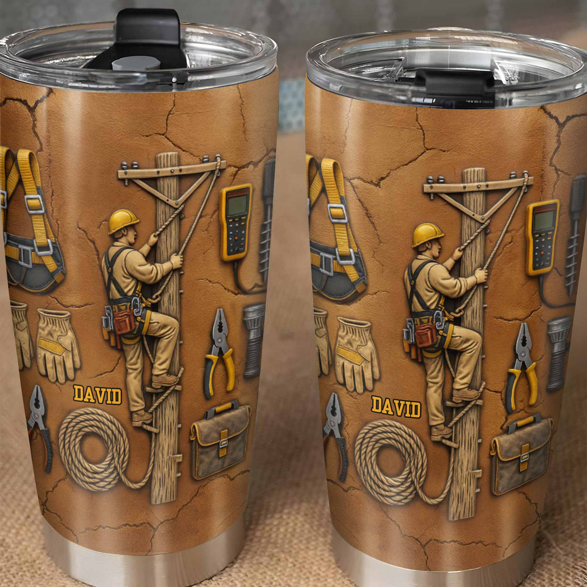 Celebrate Hard Work, Tools and Construction Worker Design