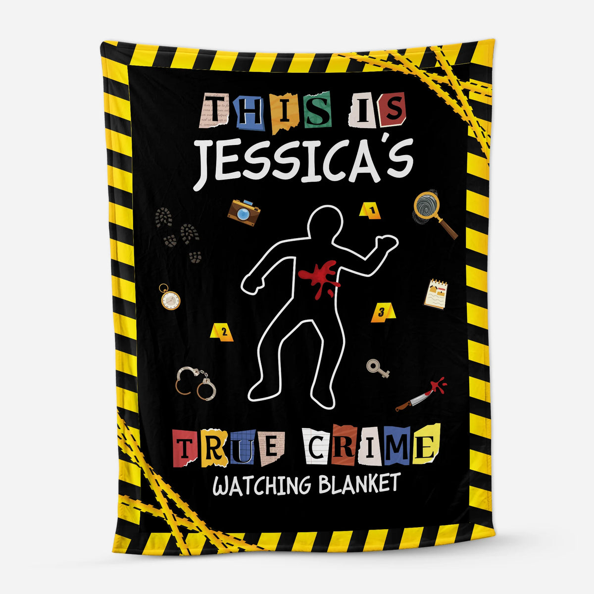This Is My True Crime Watching Blanket - Personalized Custom Name Throw Blanket Gift for Binge Watchers