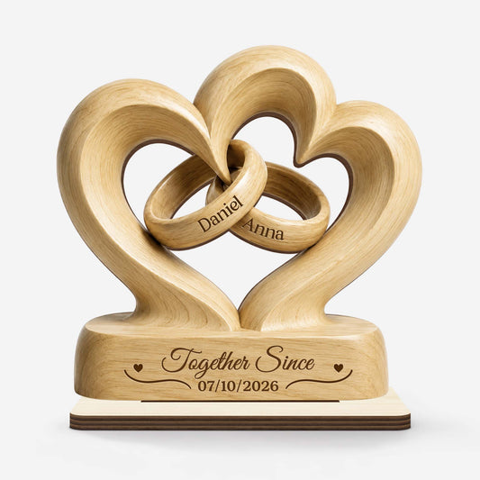 Together Since Wooden Plaque - Personalized Anniversary Gift for Couples