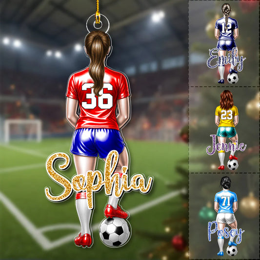 Personalized Soccer Player Ornament for Daughter/Granddaughter