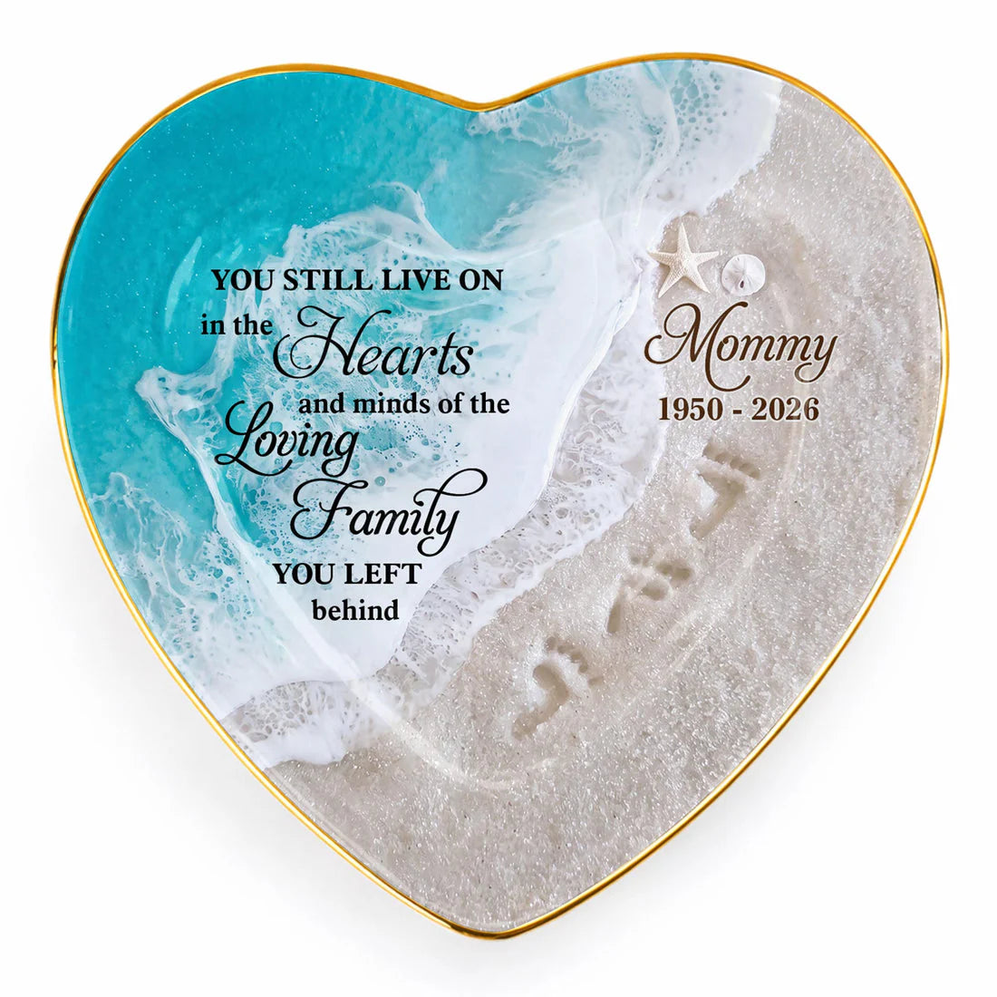 Personalized Memorial Ceramic Dish for Family with personalized design details for meaningful gifting image 6