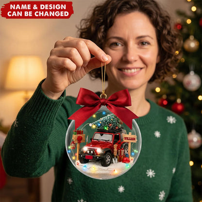 Custom Off-Road Adventure Christmas Ornament - Personalized Name Acrylic Keepsake Gift