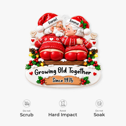 Growing Old Together Personalized Acrylic Ornament for Couples - Funny Christmas Keepsake Gift