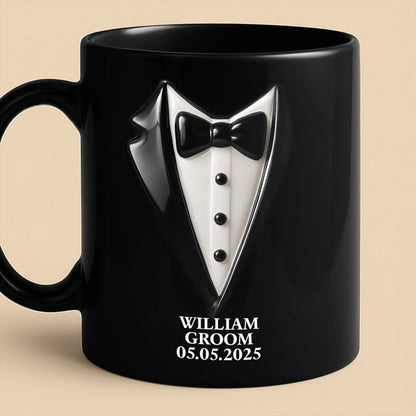 Personalized Wedding Dress And Tuxedo Couple Mug for Couples image 6