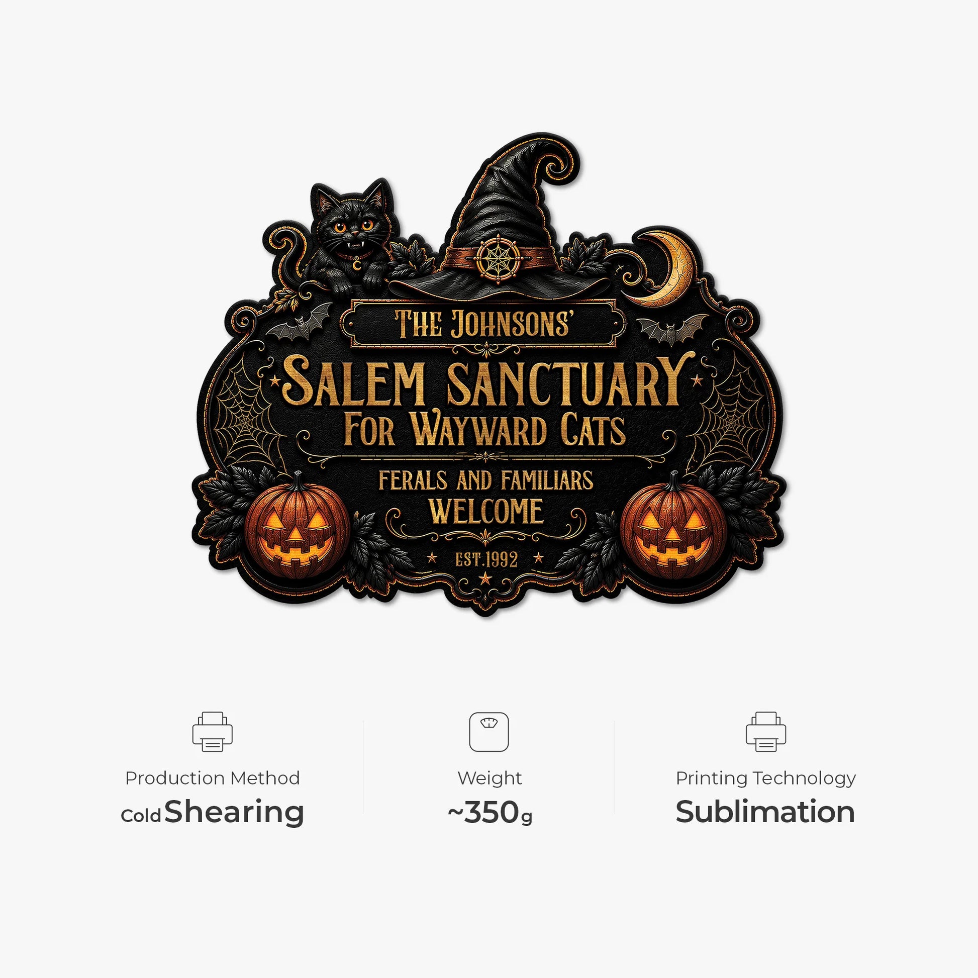 Salem Sanctuary For Wayward Cats Custom Halloween Doormat - Personalized Gift for Cat Lovers