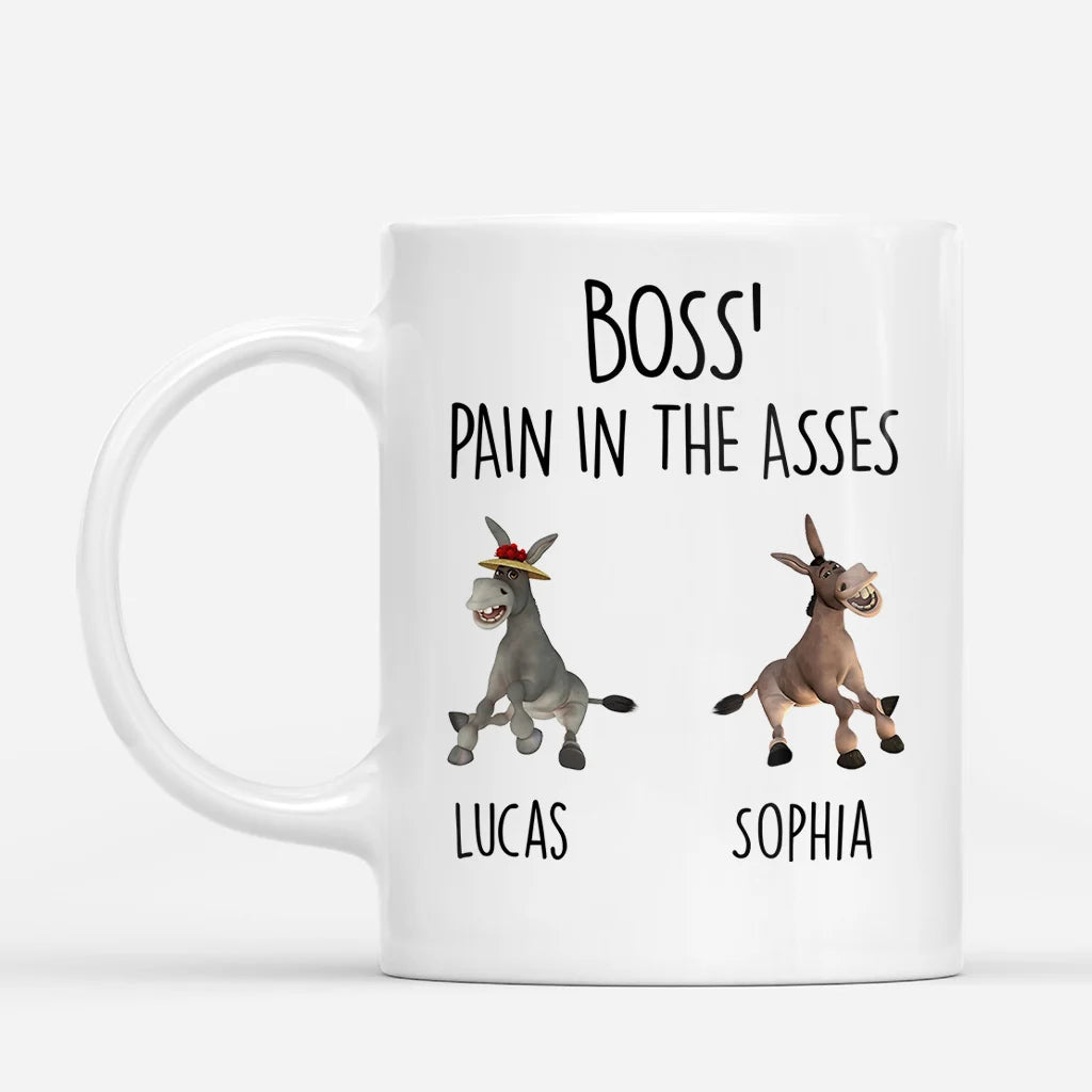 Boss Pain In The Asses Mug - Personalized Funny Ceramic Mug for Boss from Coworkers