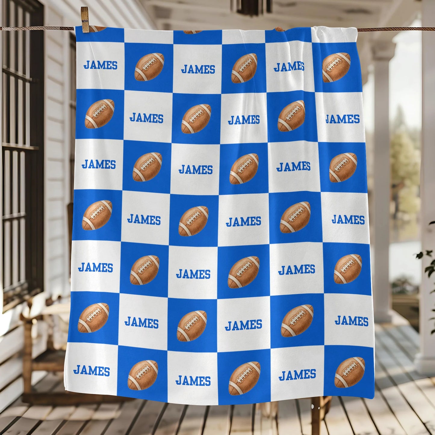 Custom Name Sports Blanket - Personalized Gift for Sports Lovers