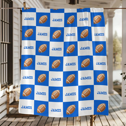 Custom Name Sports Blanket - Personalized Gift for Sports Lovers