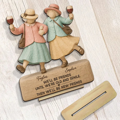Personalized Best Friend Wooden Plaque personalization view for Best Friends
