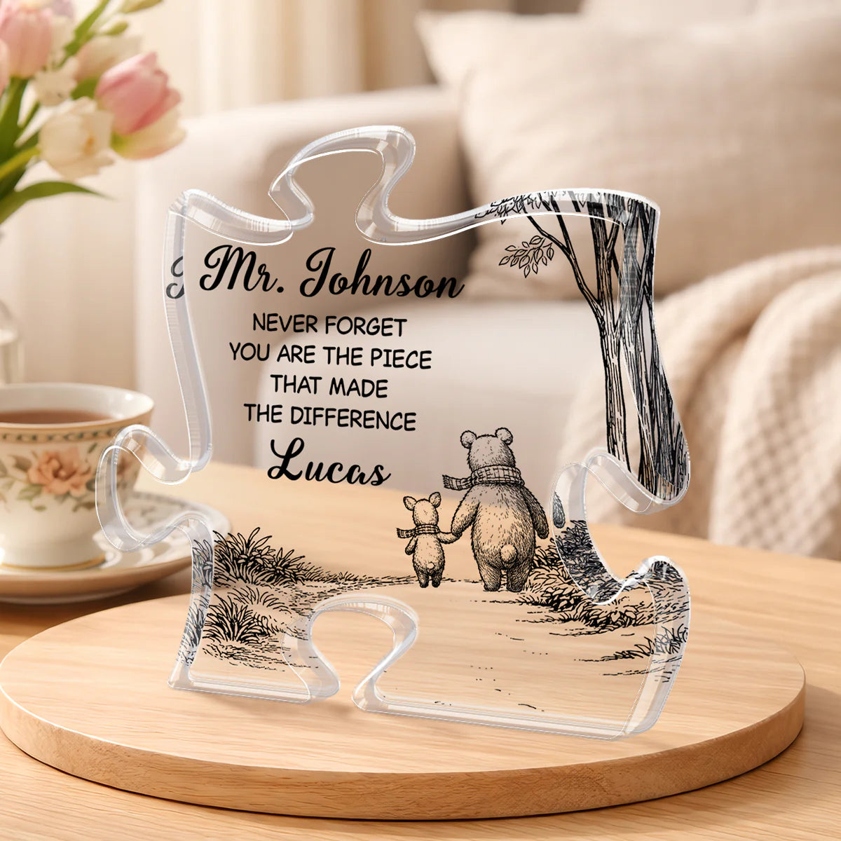 Personalized Teacher Appreciation Plaque personalization view for Teacher