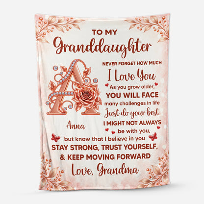 Just Do Your Best Personalized Granddaughter Blanket - Custom Throw Gift for Daughter