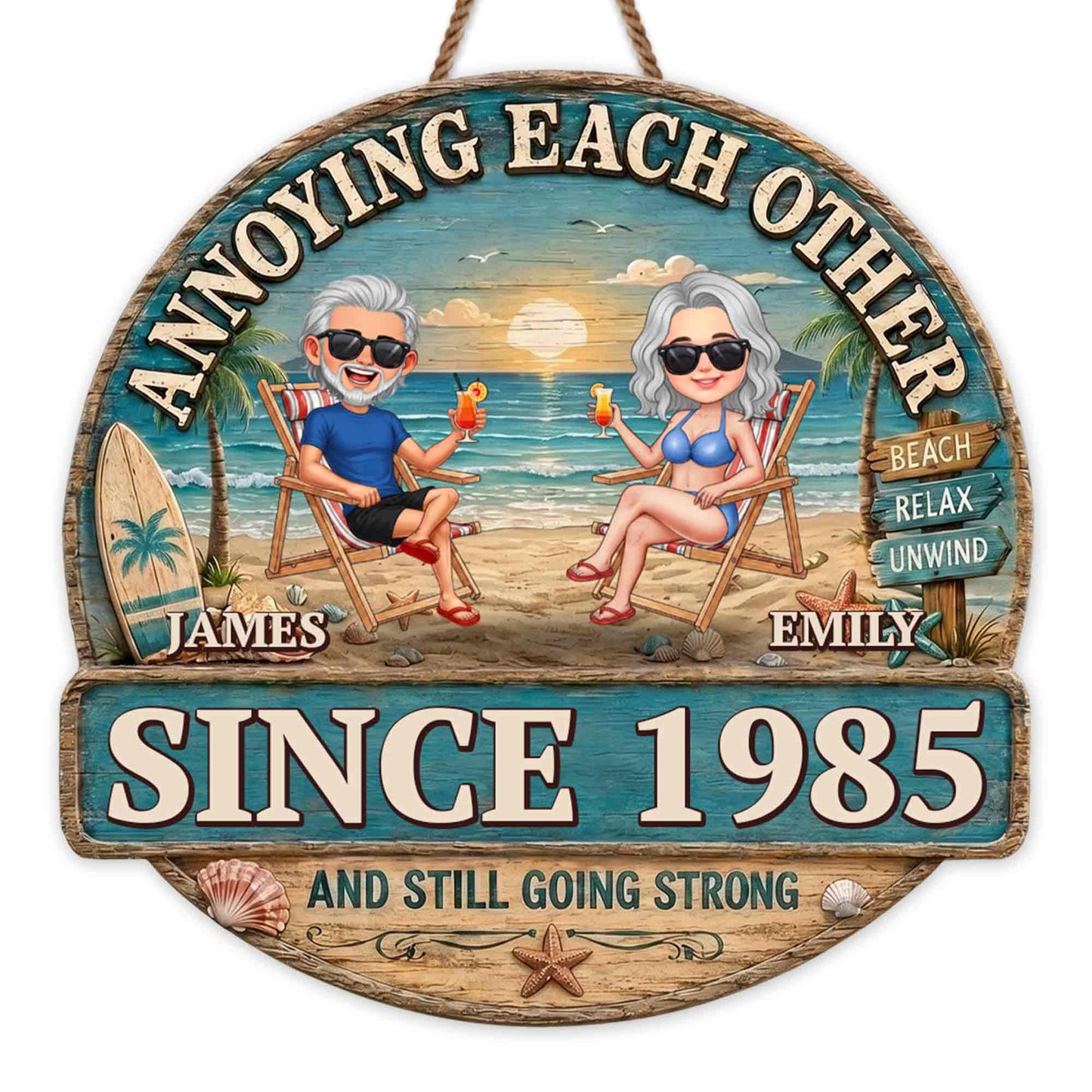 Custom Anniversary Wood Sign for Couples with personalized design details for meaningful gifting image 7
