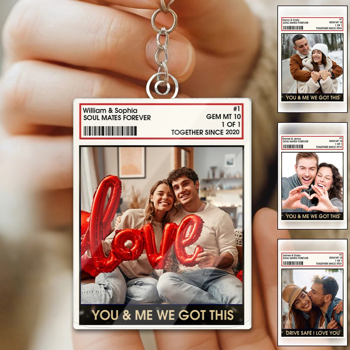 "You and Me We Got This" Personalized Couple Photo Acrylic Keychain - Anniversary Gift for Husband & Wife