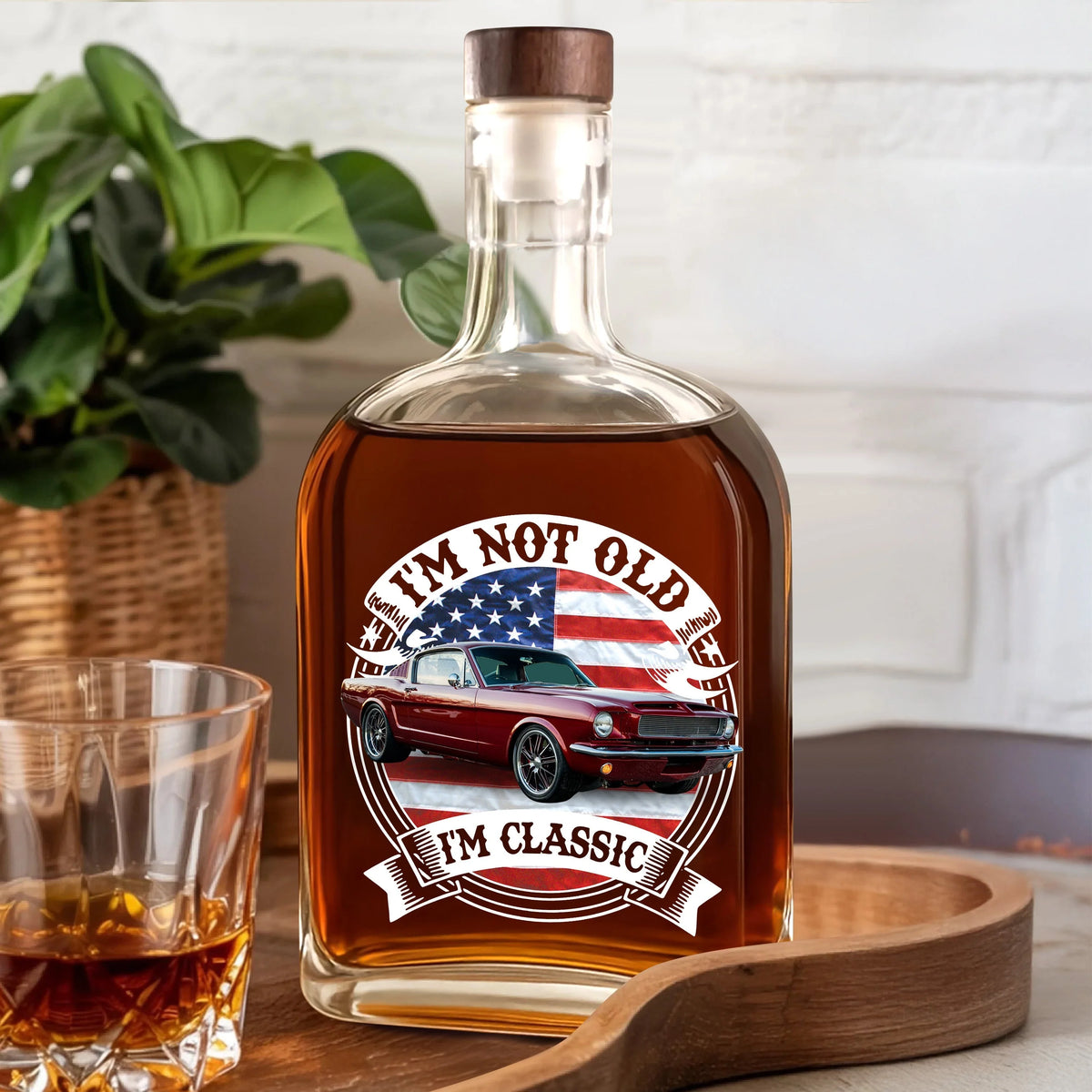 This Is How I Roll Personalized Car Whiskey Bottle - Custom Classic Car Lover Gift