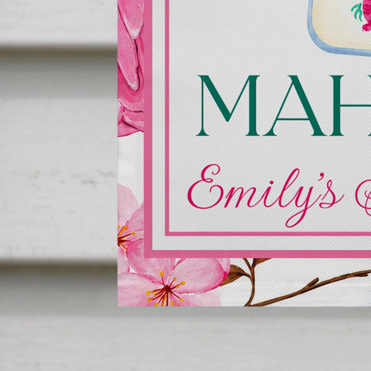 Come On In We're Playing Mahjong Personalized Garden Flag - Custom Social Club Yard Decor