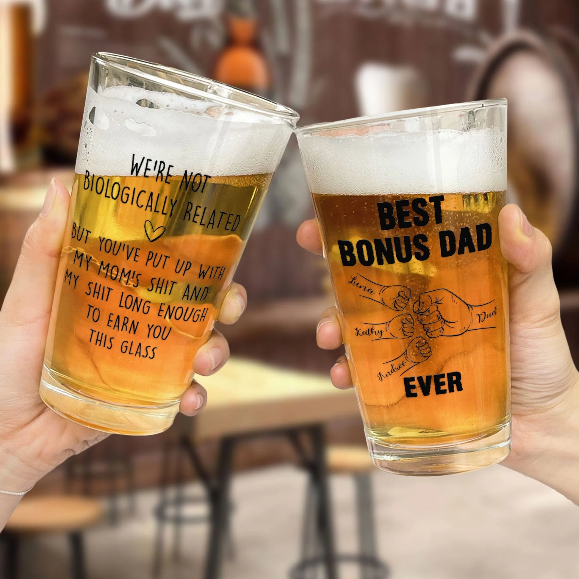 Personalized Bonus Dad Gift personalization view for Stepmom / Stepdad