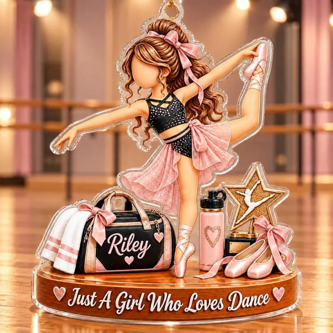 Just A Girl Who Loves Dance Personalized Acrylic Ornament - Custom Dancer Keepsake Gift