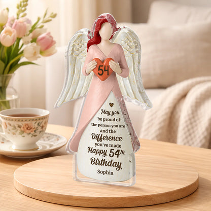 Personalized Birthday Acrylic Plaque personalization view for Mom