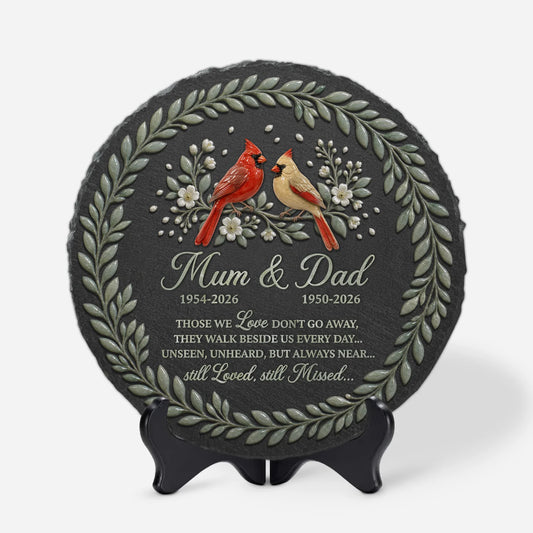Those We Love Don't Go Away Memorial Garden Stone - Personalized Remembrance Keepsake