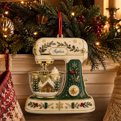 Personalized Baking Mixer Acrylic Ornament - Custom Christmas Keepsake Gift for Bakers
