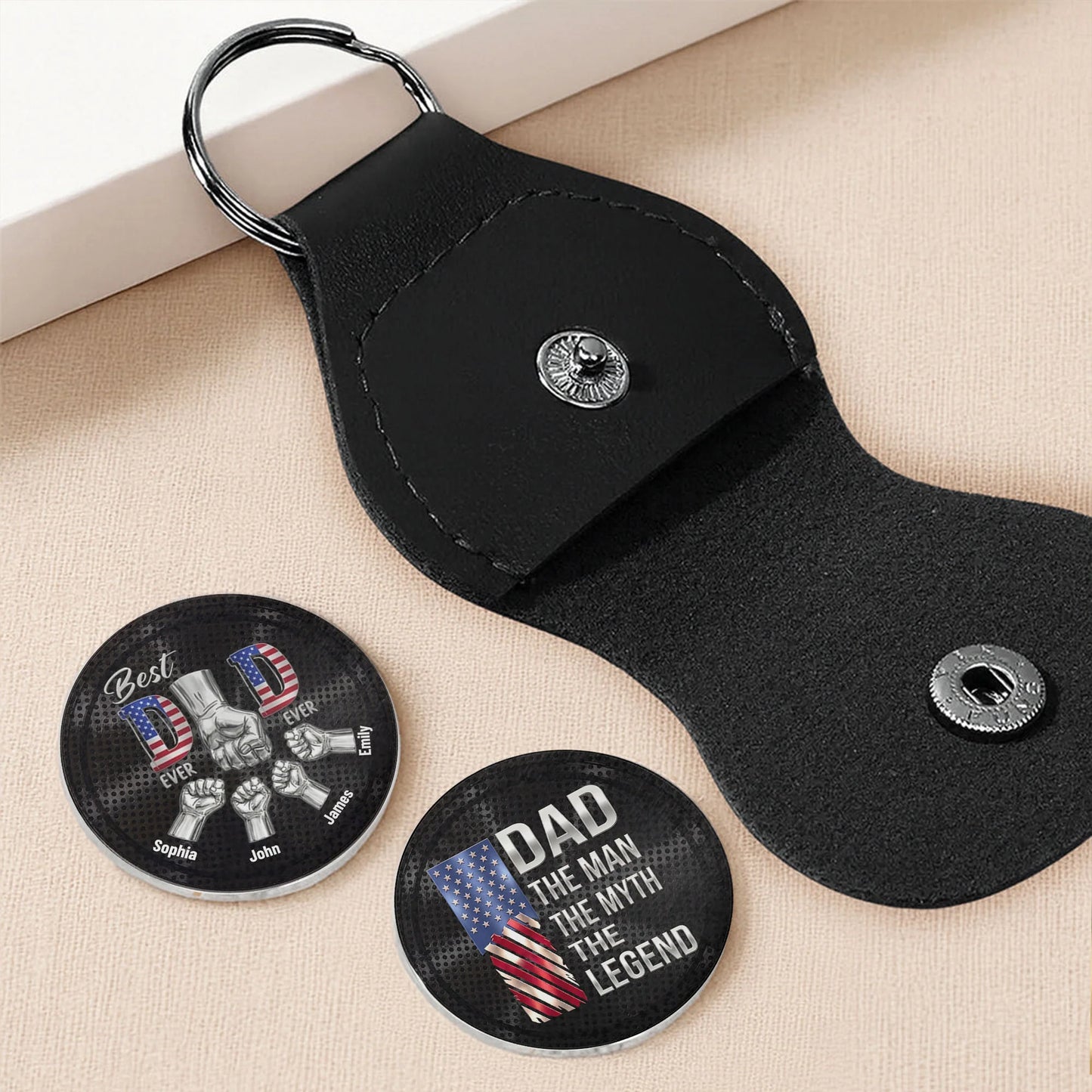 Custom Dad Fist Bump Pocket Hug for Dad with personalized design details for meaningful gifting image 6