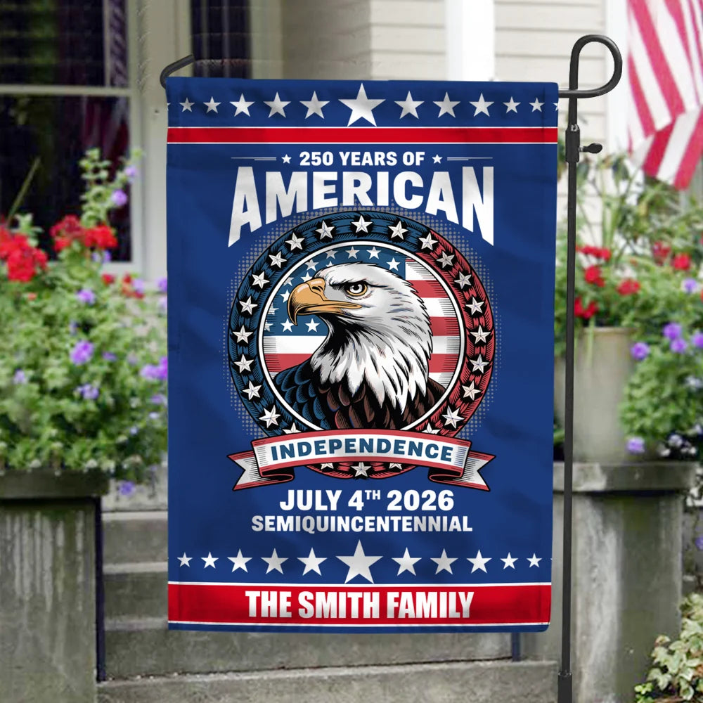 250 Years of American Independence - Personalized Garden Flag for Family