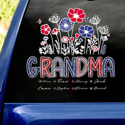 Personalized Grandma Car Decal personalization view for Grandma
