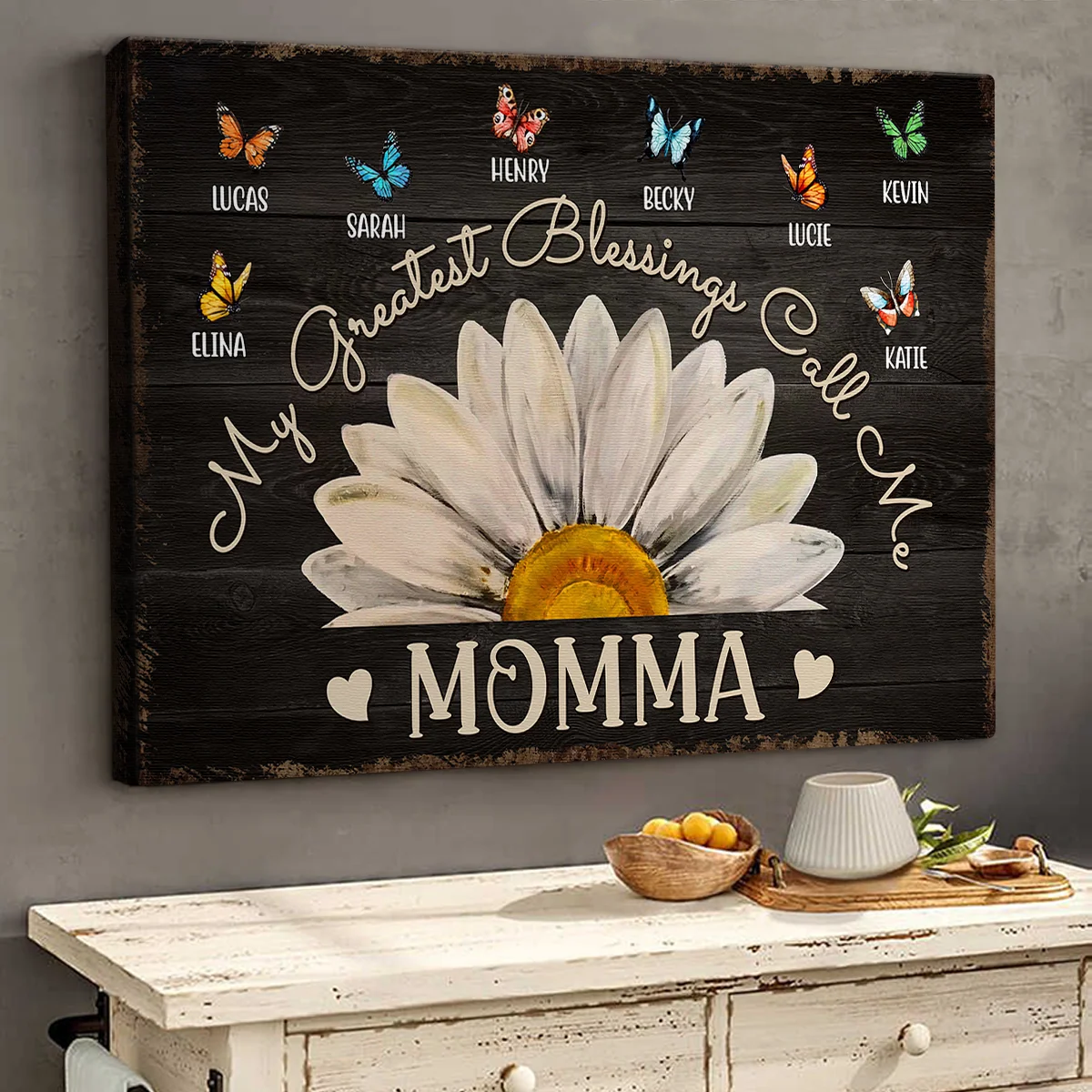 "My Greatest Blessings Call Me Mommy" - Personalized Canvas / Poster Gift for Mom or Wife