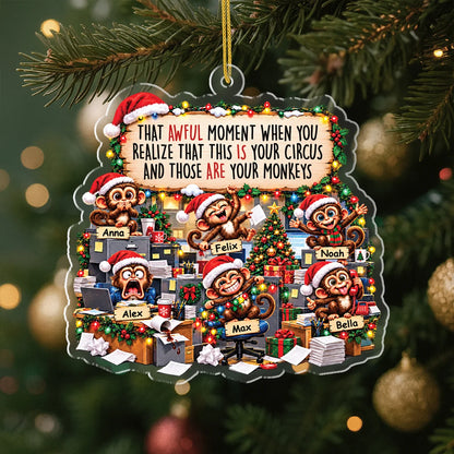 This Is Your Circus Personalized Acrylic Ornament - Funny Christmas Gift for Boss & Coworkers