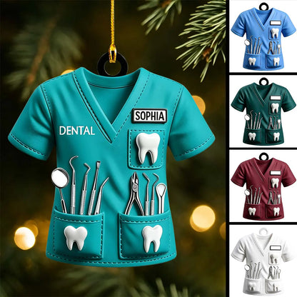 Personalized Dentist Ornament personalization view for Colleagues