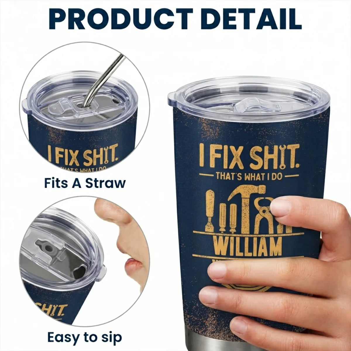 I Fix Sh!t That's What I Do - Personalized Mechanic Tumbler