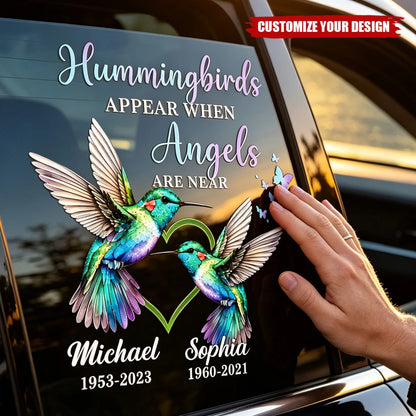 Personalized Memorial Car Decal personalization view for Family