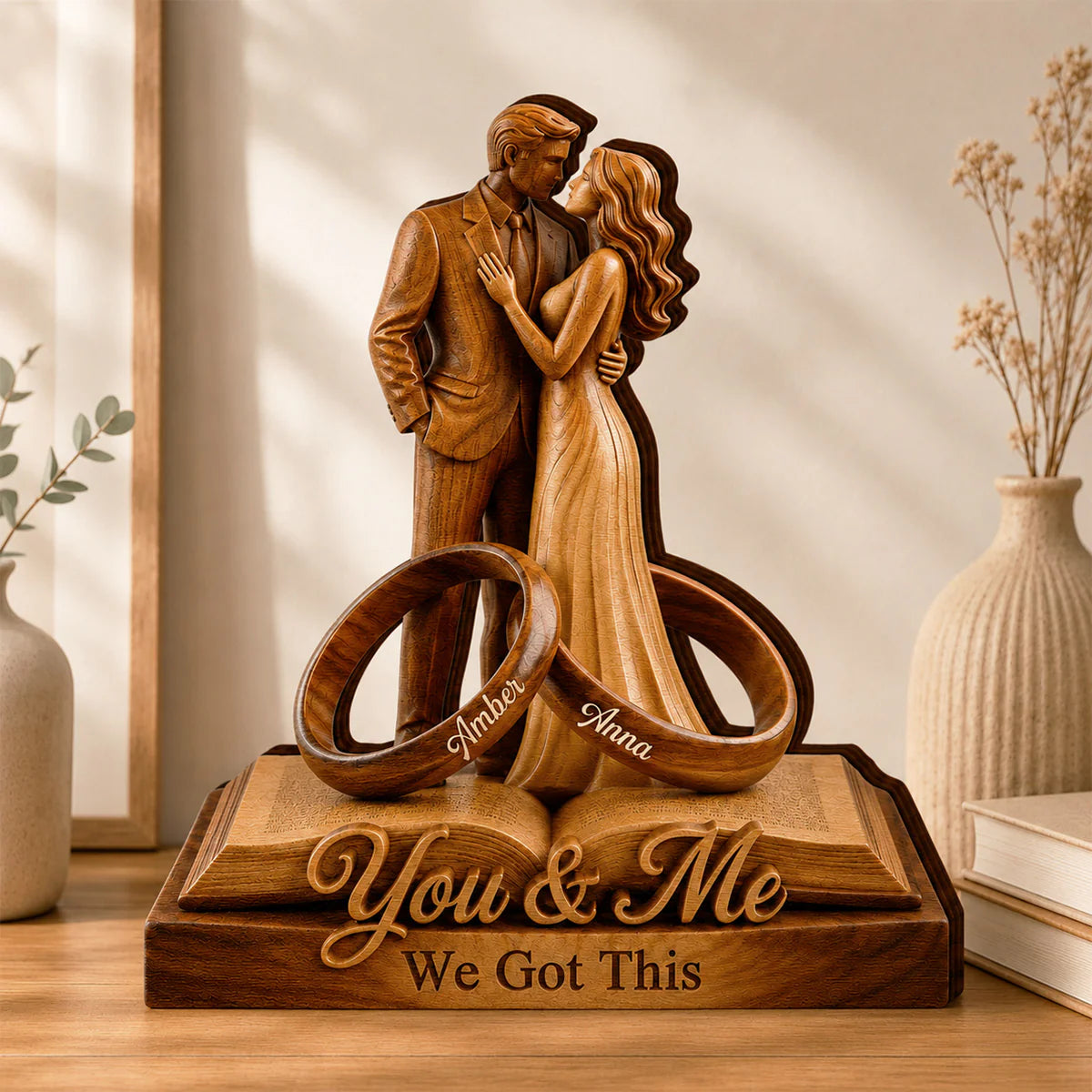 Custom Couple Anniversary Plaque personalization view for Wife
