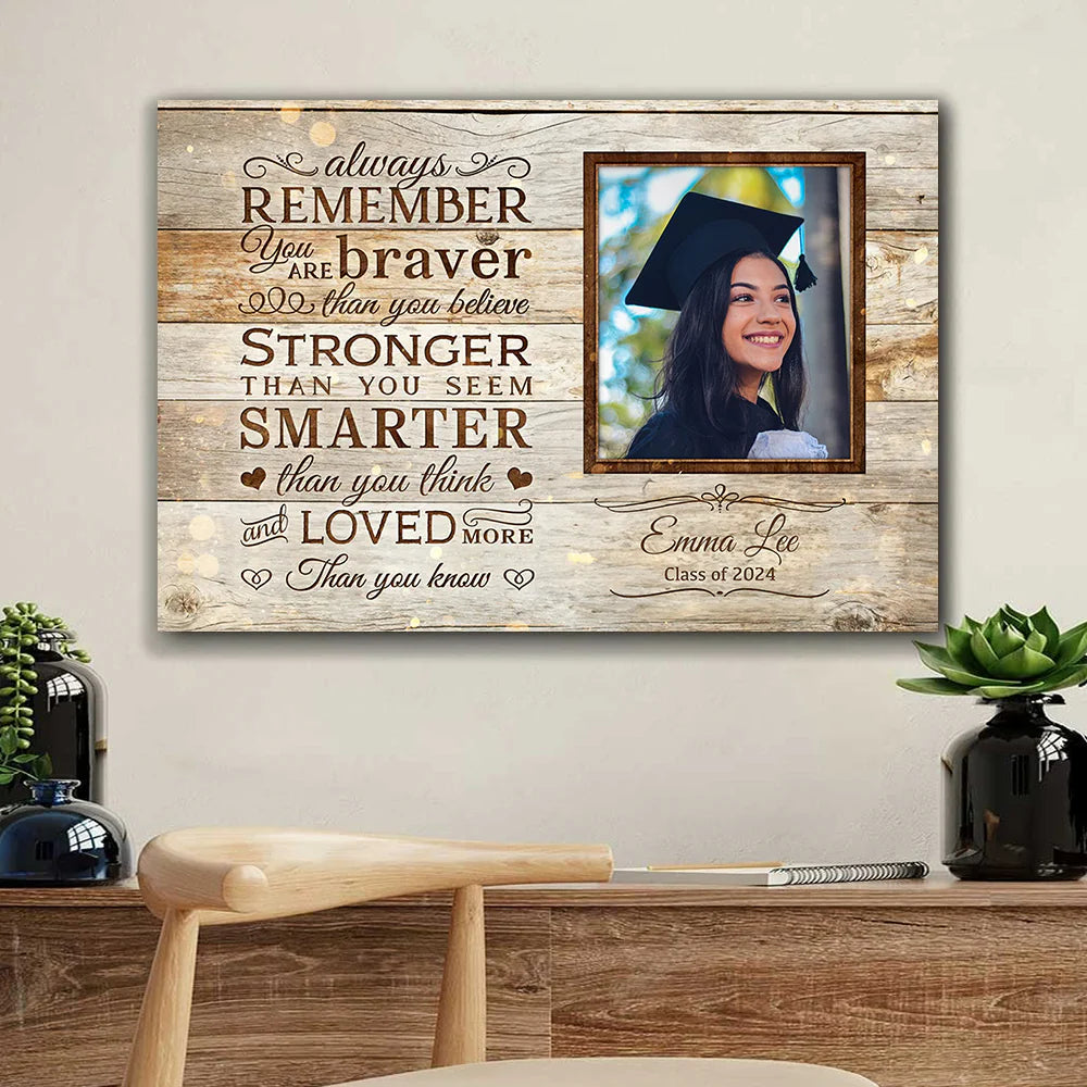 Personalized Graduation Photo Canvas personalization view for Daughter/Granddaughter