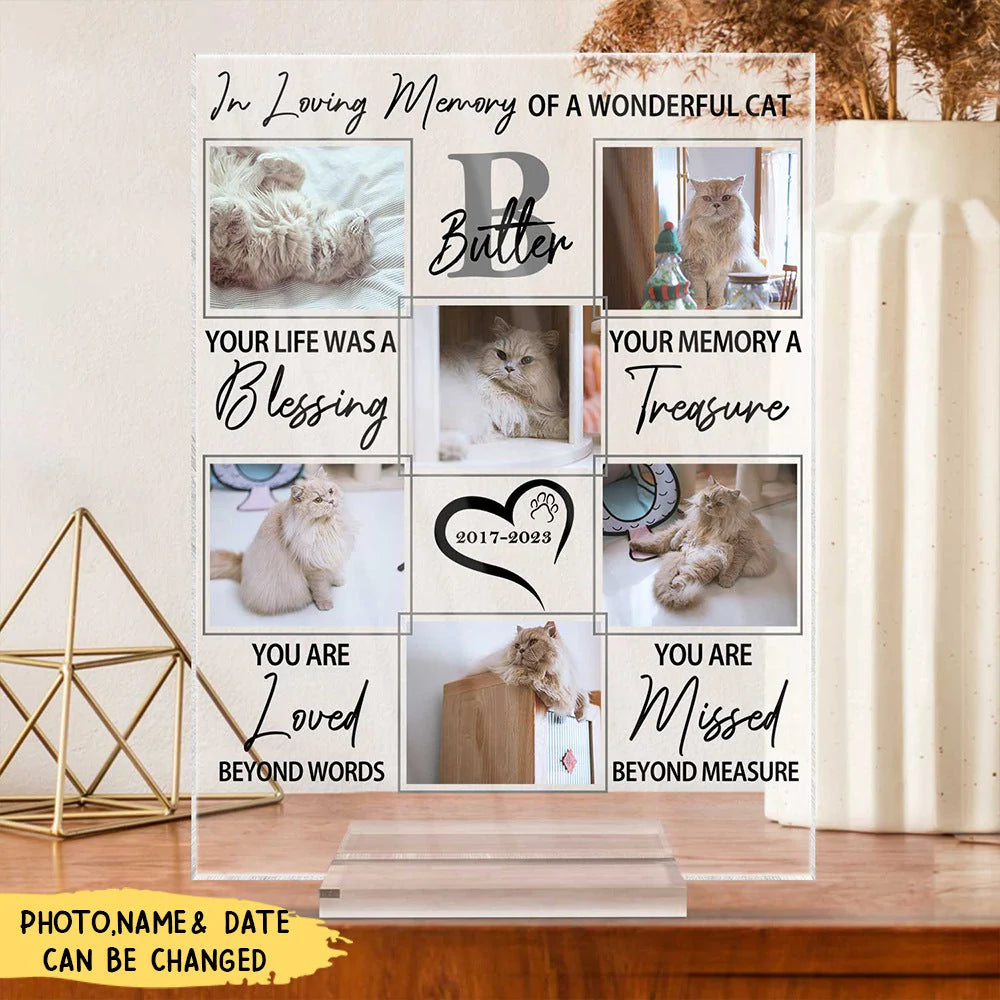 Custom Pet Memorial Plaque personalization view for Dog Lovers