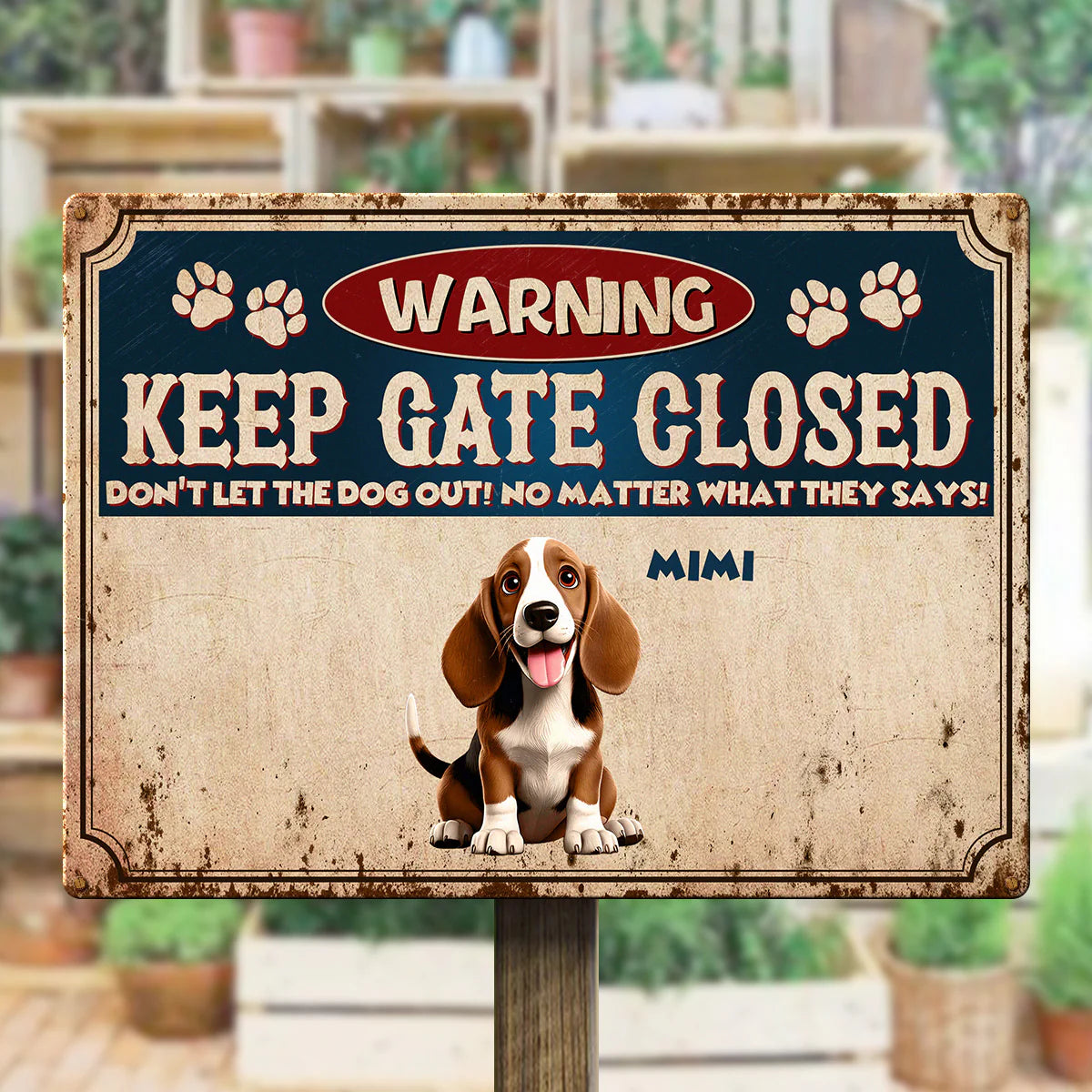 Metal Sign detail view for Dog Lovers