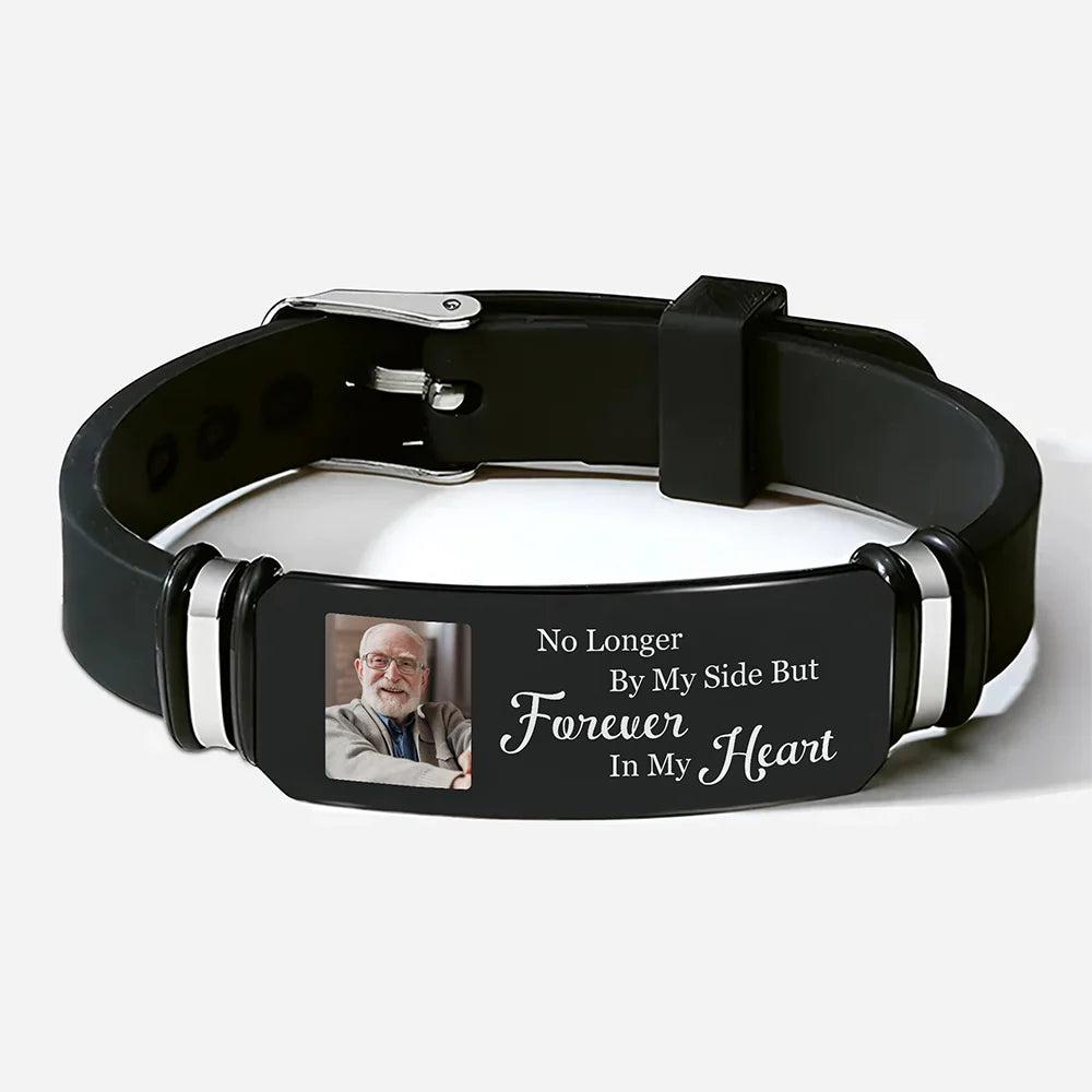 I Am Always With You Personalized Photo Memorial Bracelet - Custom Sympathy Keepsake Gift