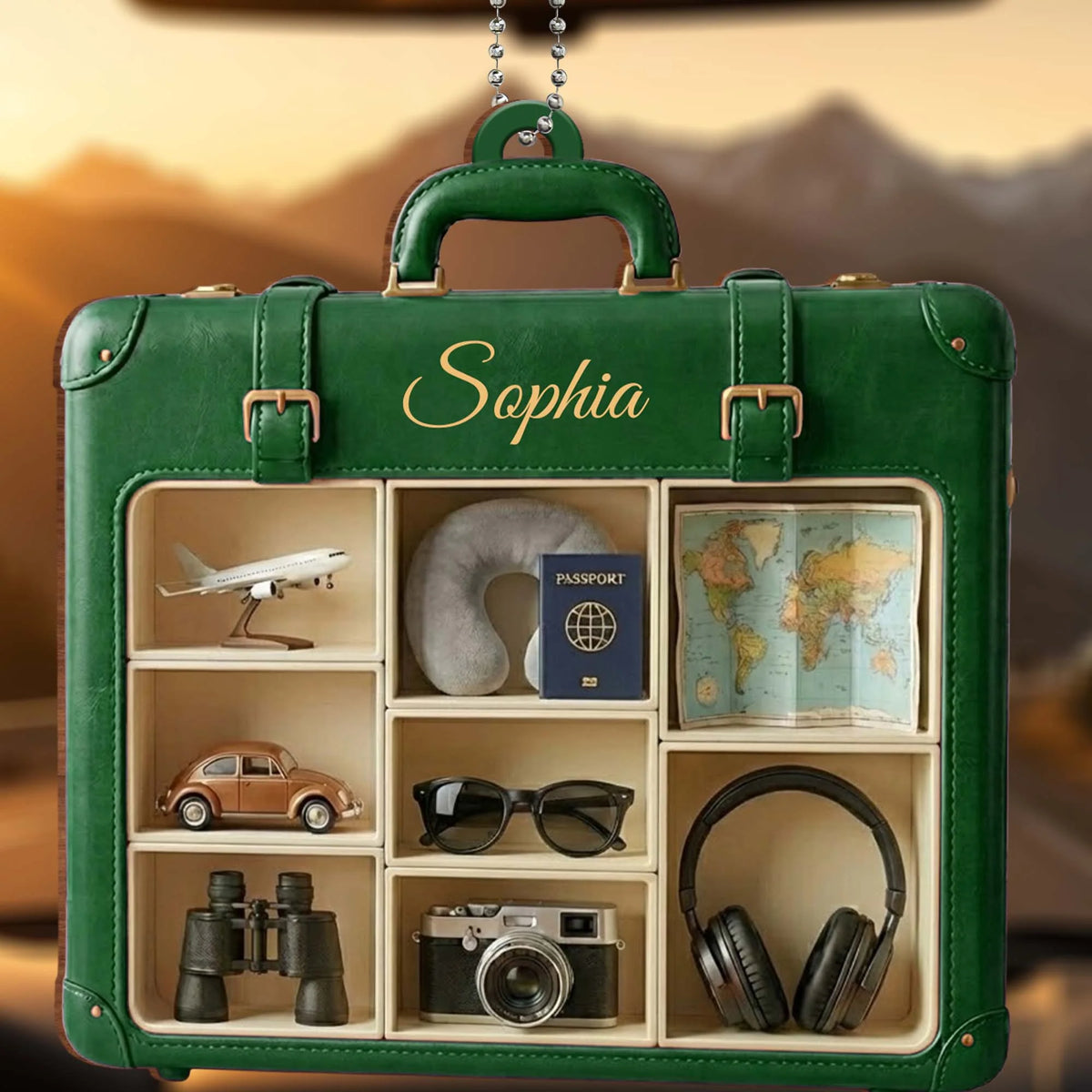 Capture Your Adventures, Travel Essentials Ornament