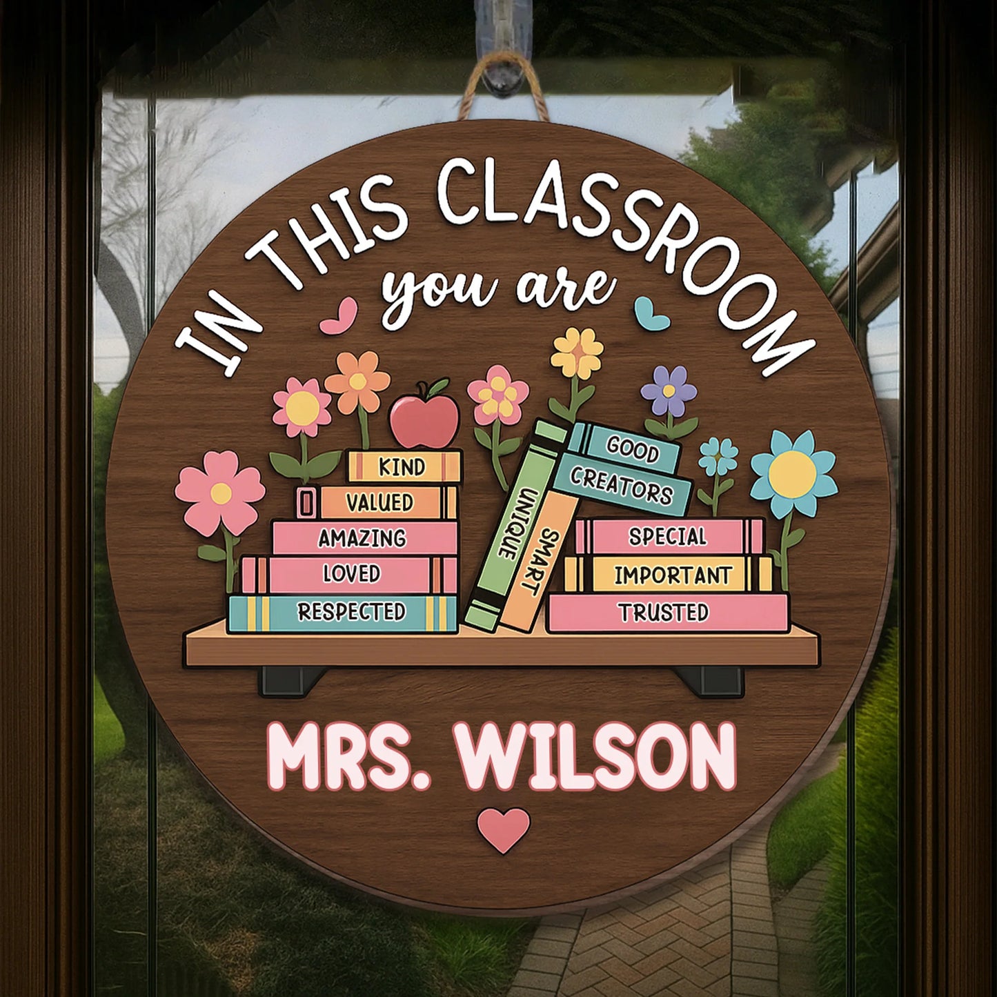 Wood Sign gift-ready design for Teacher