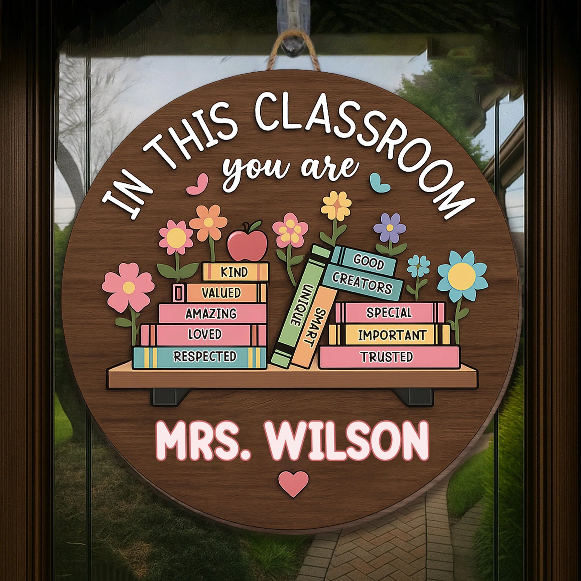 Wood Sign gift-ready design for Teacher