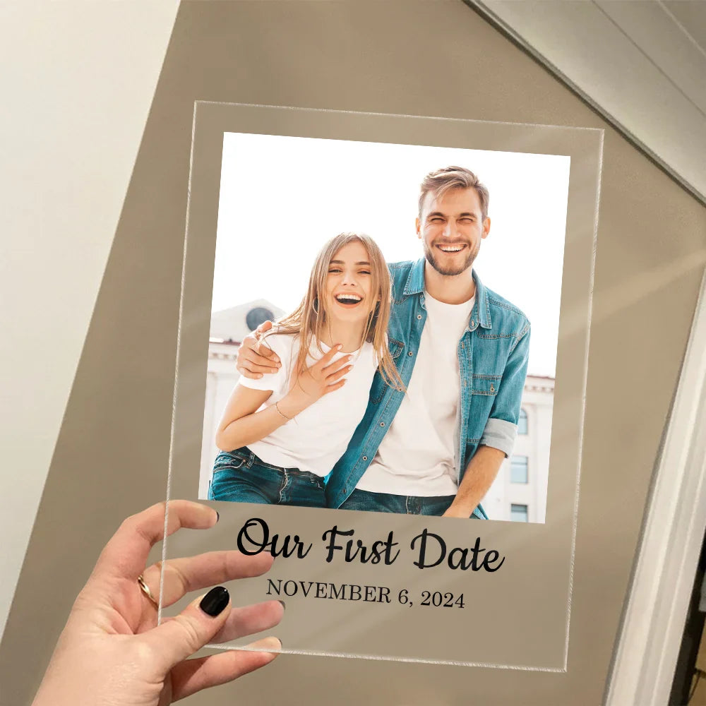 Plaque material and size view - Personalized Anniversary Map Plaque