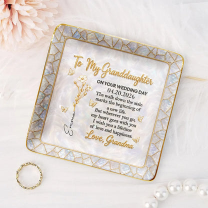 "On Your Wedding Day" Jewelry Dish - Personalized Bridal Gift for Daughter Granddaughter