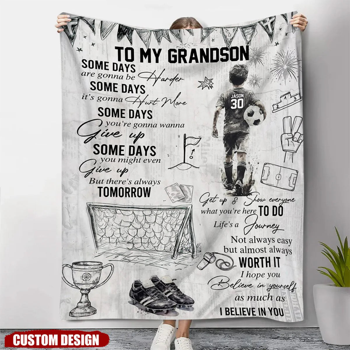 Blanket gift-ready design for Son/Grandson